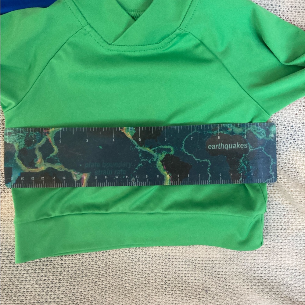 Patagonia infant sun shirts/rash guards (lot of two). Blue and green. - Picture 2 of 5